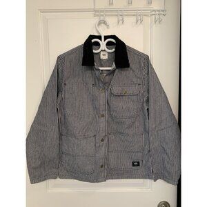Vans Drill Chore Coat Striped Jacket Black Corduroy Collar